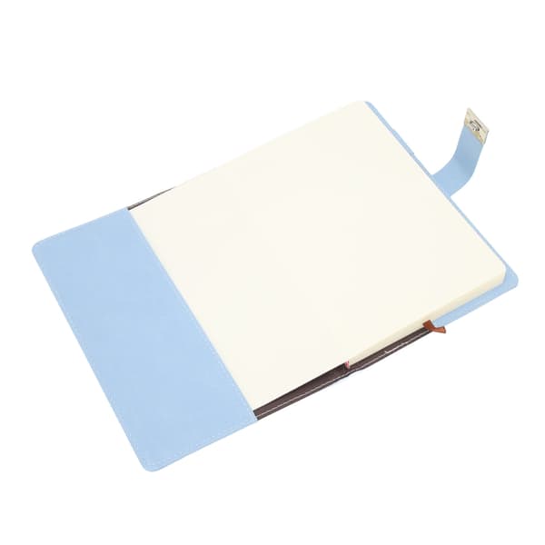 A5 Notebook 100 Sheets Combination Lock Sky Blue Ribbon Bookmark 80g Thick Lined Paper Notebook for School Office Travel