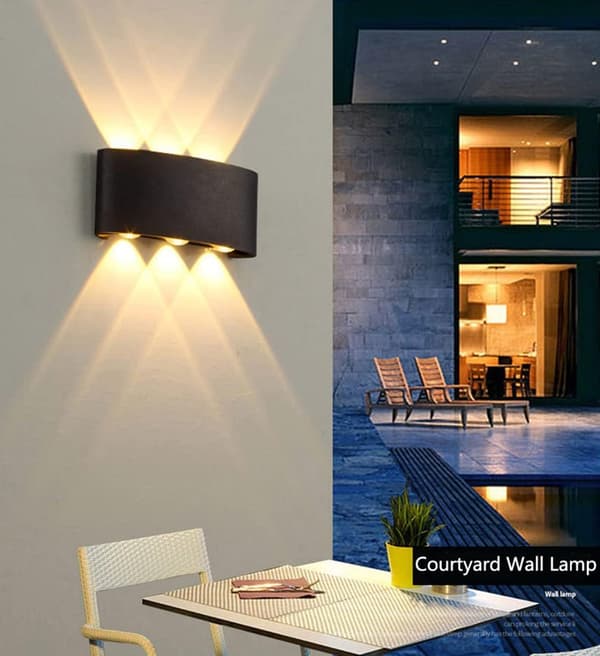LED-sisäseinävalaisin 6W Moderni seinävalaisin, IP65 Vedenpitävä A