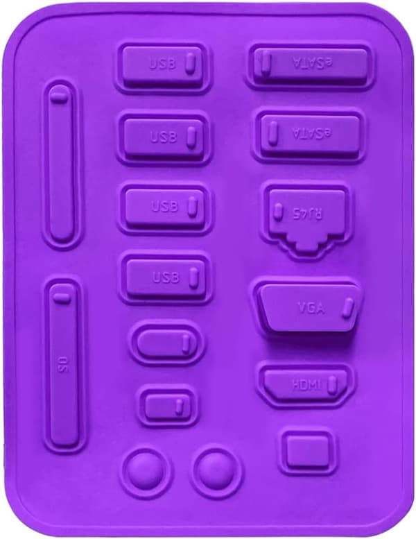 16 st Silikon Dammskyddspluggar (Lila), Datorgränssnitt Skyddsplugg Dammskydd för USB, HDMI Universal L