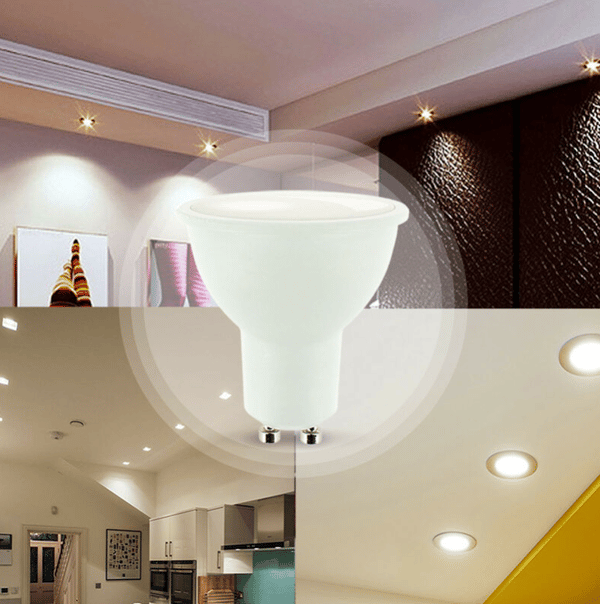 10-pak LED-pærer 3000k varmt lys GU10 lineær 6W Spot Light C