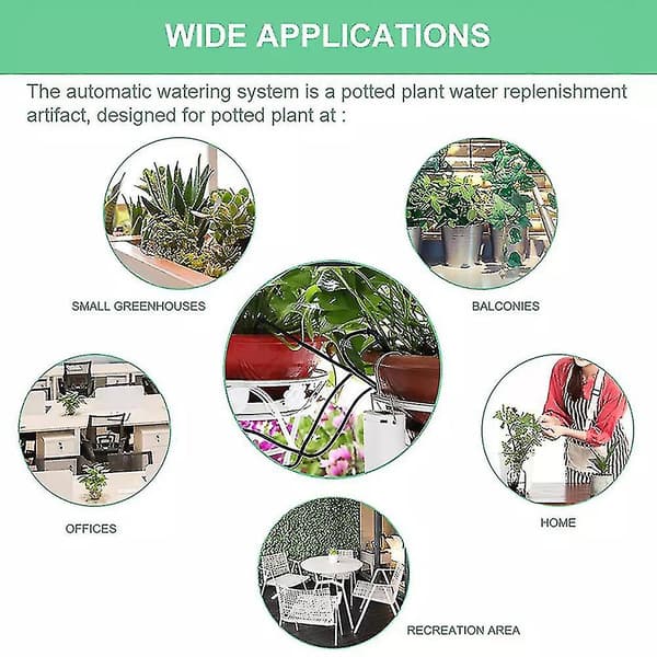 Automatic Indoor Watering System with USB Charger, Drip Irrigation Kit, Automatic Watering Device for 8 Potted Plants