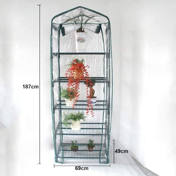 Drivhustelt, Mini lite drivhus for planter, bærbart grønnsakshagedrivhustelt (kun overtrekk)
