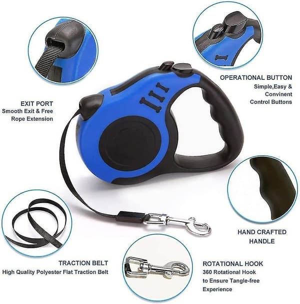 Retractable Dog Leash, Dog Walking Leash with Non-Slip Handle, Suitable for Small/Medium Dogs or Cats