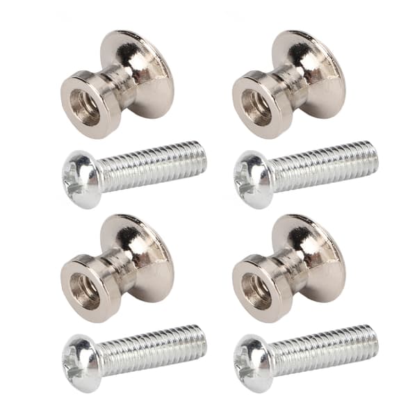 20 Sets Single Hole Small Handle 12x11MM Zinc Alloy Single Hole Jewelry Box Drawer Round Head Small Handle Silver White