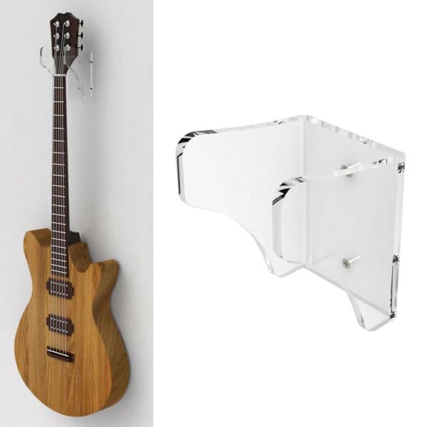 Veggmontert gitarstativ, spar plass svart