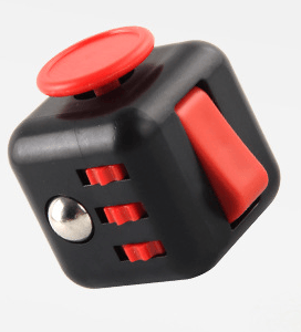 Fidget Cube - Rosa/svart prickig