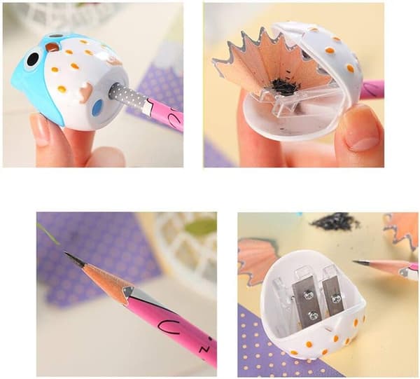 Owl Pencil Sharpener 12 Pieces Two Hole Plastic Pencil Sharpeners