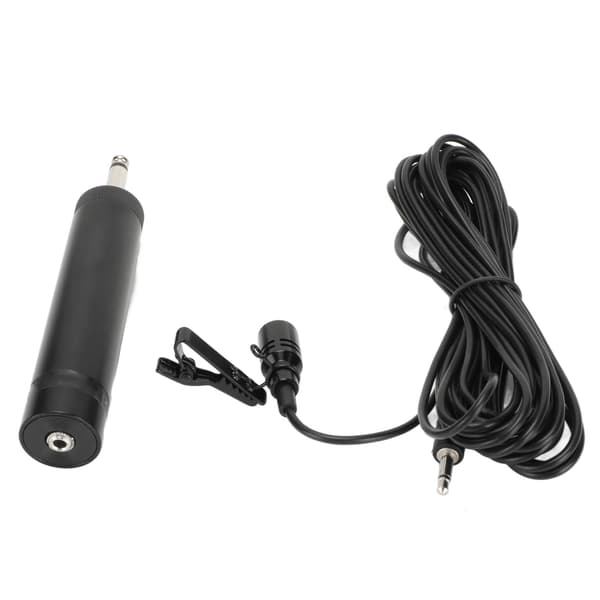 Wired Lavalier Microphone Noise Cancelling Omnidirectional Condenser Lapel Mic with 3.5mm 6.5mm Jack for Instrument Mixer