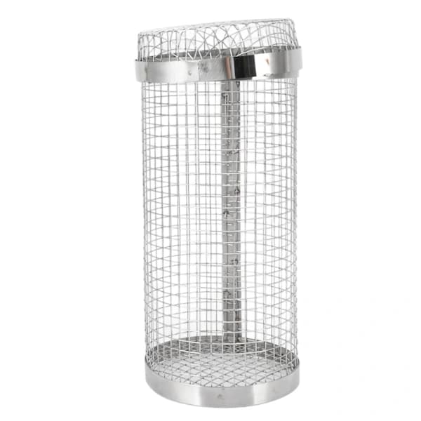 Grillkurv i rustfritt stål Varmebestandig Rustbestandig BBQ Grilltrommel med krok for campingfester 20 cm