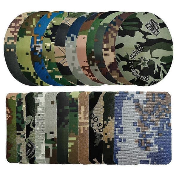 22 stk. camouflage-strygemærker til tøjreparation, jakker, jeans, hatte, tasker applikationer