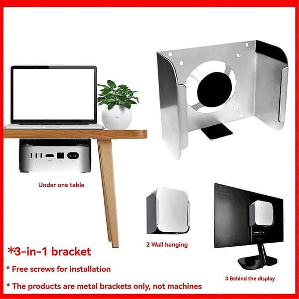 Under-bordsholder til Mac Mini M4 2024 Skærmholder