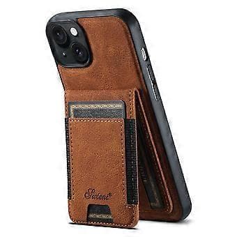 SUTENI H17 Skinnveske til iPhone 15 Deksel Støtsikkert Magnetisk Mobildeksel (Stil C)