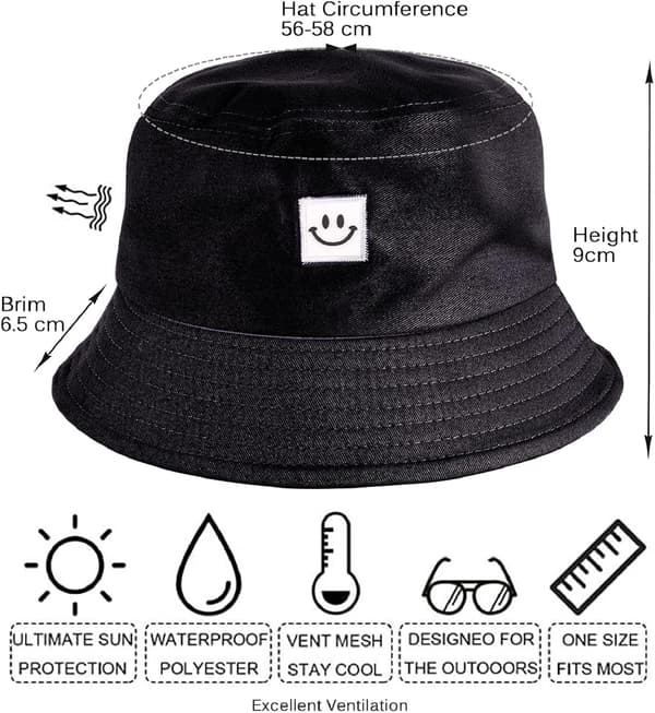 Fiskehat Spandhat Unisex Sammenfoldelig Bomuld Anti-UV Åndbar