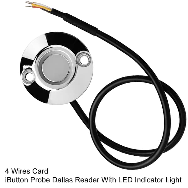 4-Wire Short iButton Probe Dallas Reader with LED Indicator Light