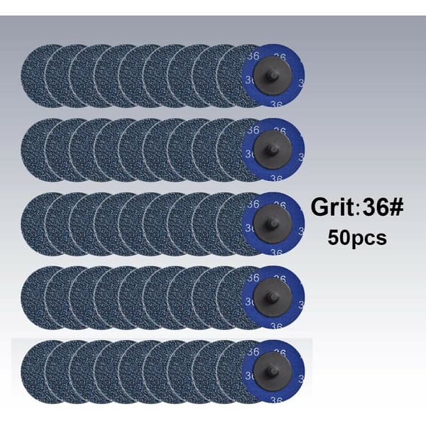 50-pack 2 \" quick change discs with roll lock and zirconium coating for surface treatment (grit 36)