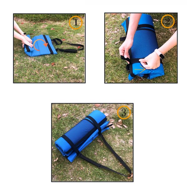 Foldbar stol strandstol lav campingstol komfortabelt ryglæn