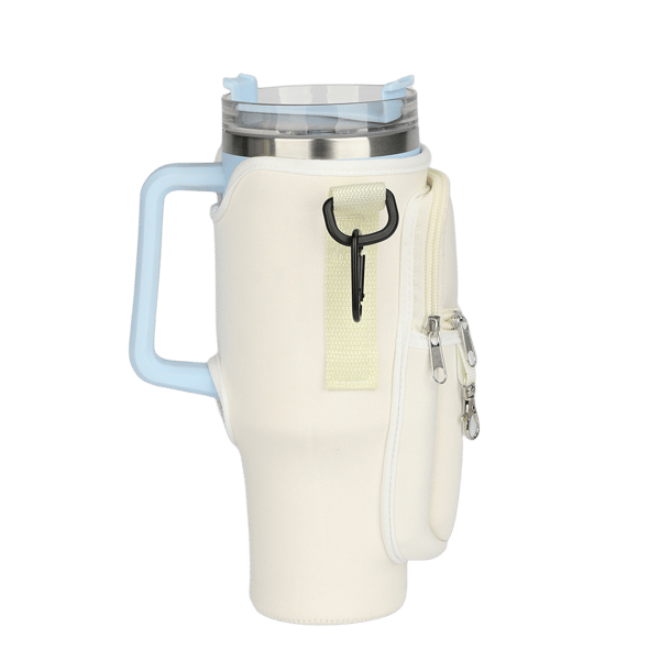 Bæretaske med mobillomme til Stanley 40oz Beige