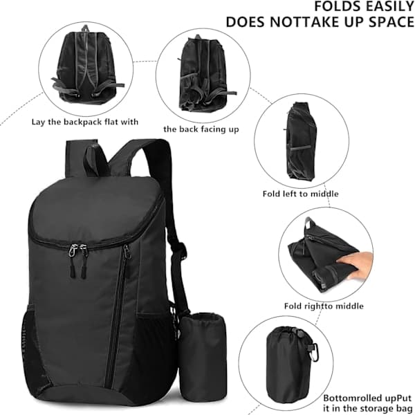 Lightweight Foldable Backpack, Small Hiking Backpack, Waterproof Packable Backpack for Men Women Kids, Durable Backpack for Outdoor Sports