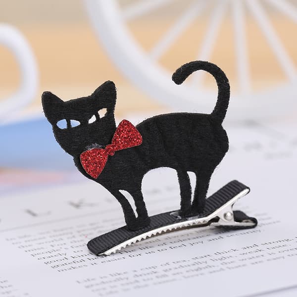 Halloween hårklämma 6 st pumpa spöke fladdermus katt hatt hårklämmor Ha