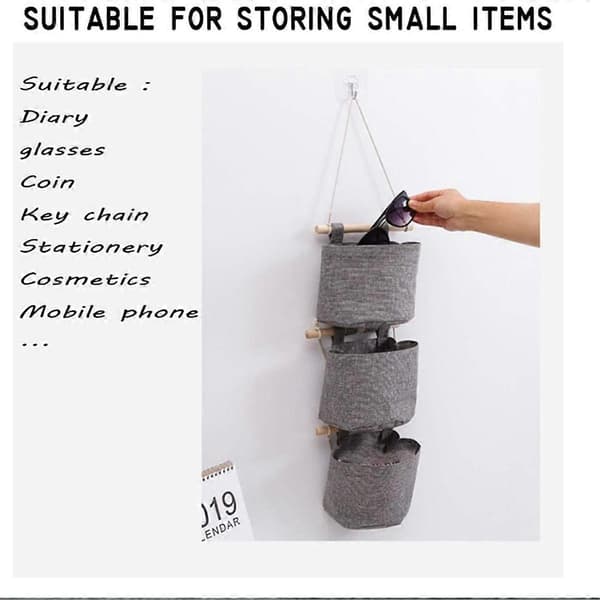 Removable Wardrobe, Free Combination, Foldable, Washable Hanging Storage Bag for Room, Bathroom, Brown