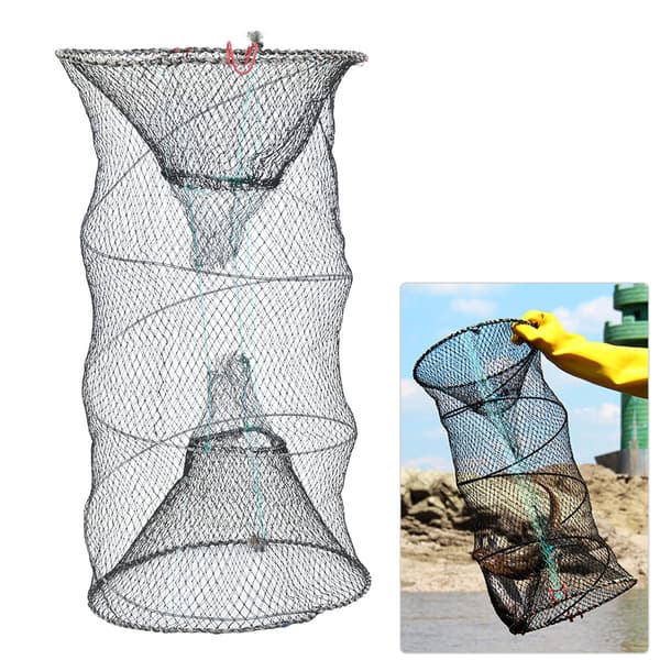 Portable Folding Automatic Fishing Net, Bait Shrimp Trap, Crayfish Cage, Lobster Trap Net
