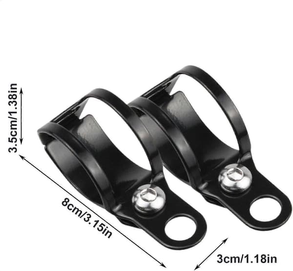 Turn Signal Bracket Extension Fork Indicator Tube Extension Easy Configuration 2 x Motorcycle Turn Signal Mounting Brackets Black