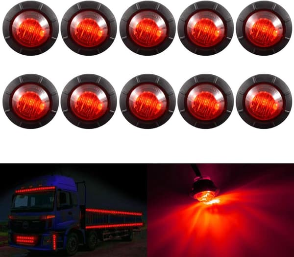 3/4 \" Runde LED-indikatorer foran og bak, vanntette