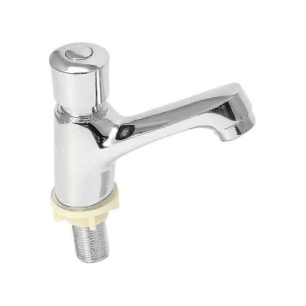 Automatic Self-Closing Water Saving Faucet Bathroom Sink Cold Water Tap Delayed Push Button