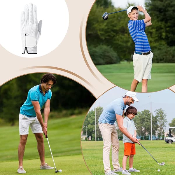 De golfstilhandskar, andningsbara, ergonomiska, vadderade, skydd stora - Large