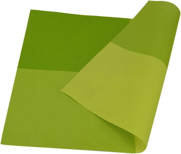 45 x 30 cm Ny rutig PVC/PET-bordstablett pm419, set om 6 grön -
