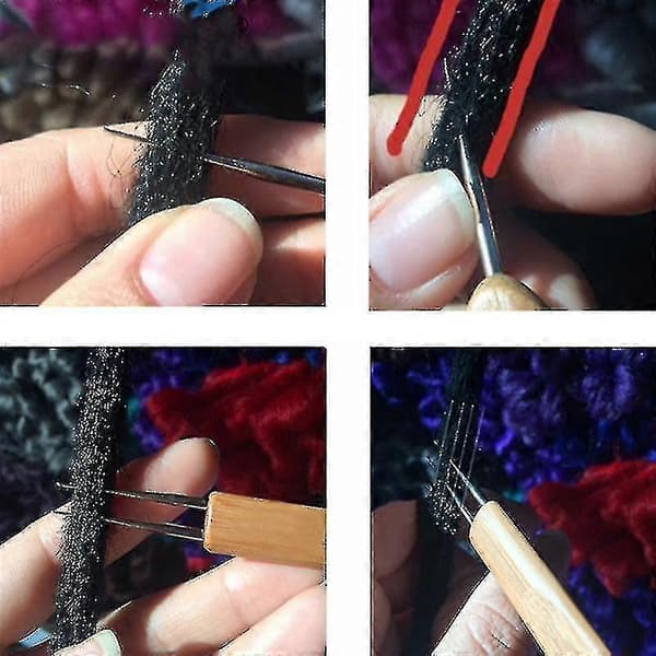 1/3 Pcs 0.5mm Dreadlock Crochet Hook Bamboo Handle Hooks Tool Making High Quality