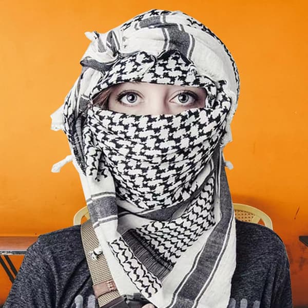 Palæstina-tørklæde Shemagh, ørkentørklæde åndbart, behageligt -