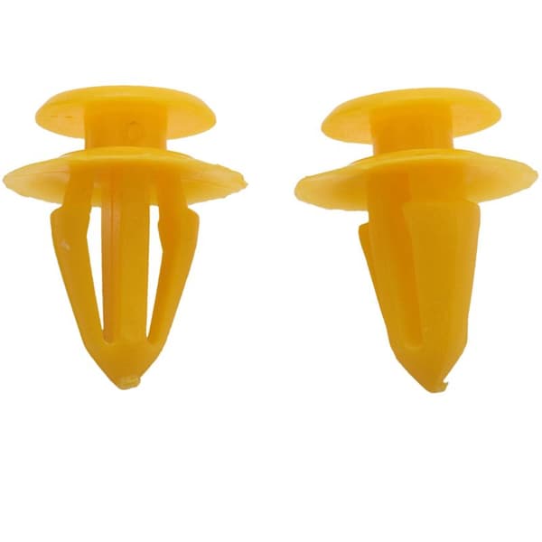 10X interiør trim plastpanelklips 10mm for dørkortpaneler gul