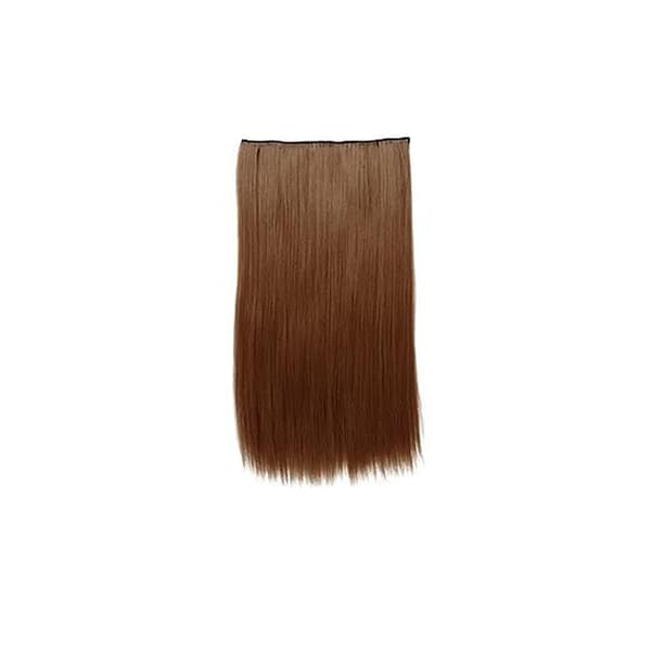 Clip-on Hårforlengelse - Krøllete & Rett Hår - 70 cm Lysbrun LightBrown one size LightBrown one size
