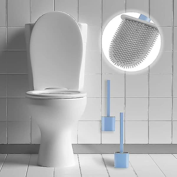 Silikone toiletbørste med vægmontering til hængende silikone toiletsæde