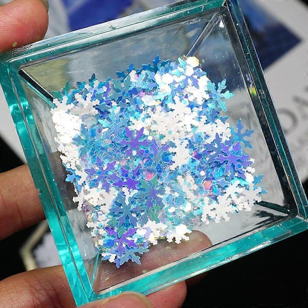 Snowflake Bright Flakes Sequins Resin Mold Fillings Resin Art Glitter 10g Per