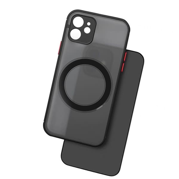 Magnetic Phone Case for iPhone Skin Feel Wireless Charging Phone Protective Case All-inclusive Drop Protection Black for iPhone 11