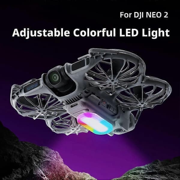 Droonin vatsavalo DJI Neo 2:lle, 38 valotilaa, laskuteline