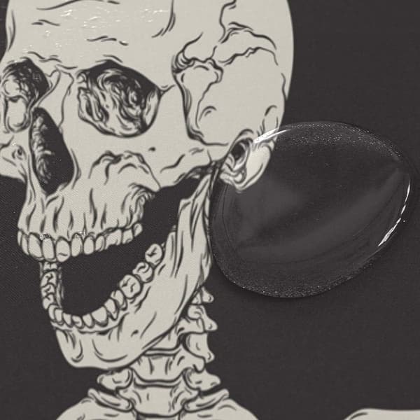 Rock and Roll Skull Skelett Ben Kärlek Musik Duschdraperi Poly