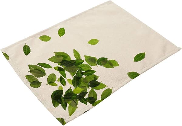 Sæt med 6 moderne design dækkeservietter i bomuld og hør 42 x 32 cm Sæt med 6 (art-c).