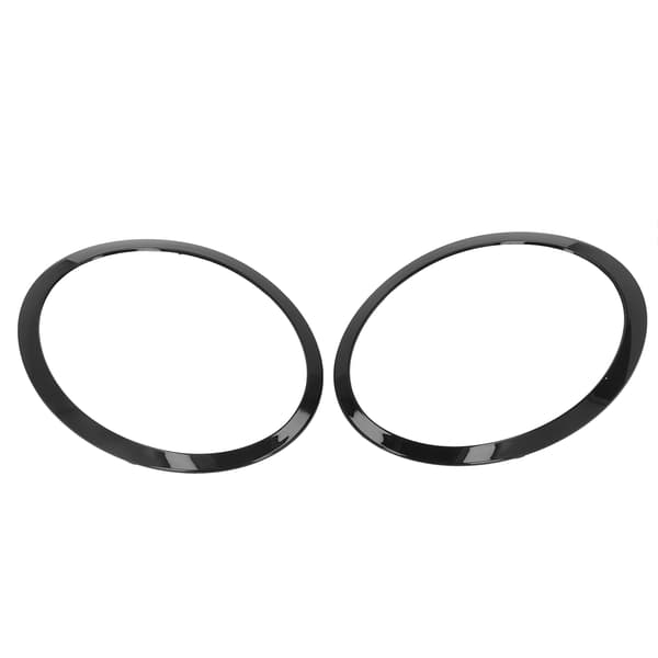 Pair Headlight Ring Gloss Black Left Right 51137149905 Replacement for Cooper Clubman R55 2008‑2015