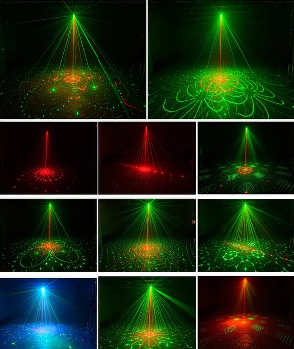 Mini laserlampe UV6 hull 60 figur USB mønster stjernehimmel pr