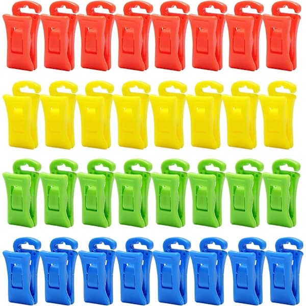 Sock Clips for Washing Machine 40 Pcs with Hooks, Compatible with Dryer, A