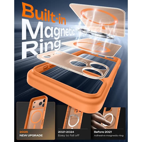 MagSafe-kompatibelt cover til iPhone 17 Pro 6,3 tommer (Orange-iPhone 17 pro)