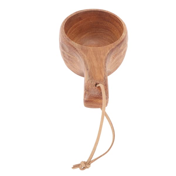 Wooden Coffee Cup 220ML Eco-Friendly Portable Heat Insulating Coffee Cup with Comfortable Grip for Home Turtle Thin Handle