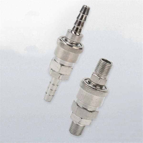 10-pack LPG Quick Connect Kit Self-locking Metal Hose Couplings for BBQ Heater RV Caravan 8mm Silver