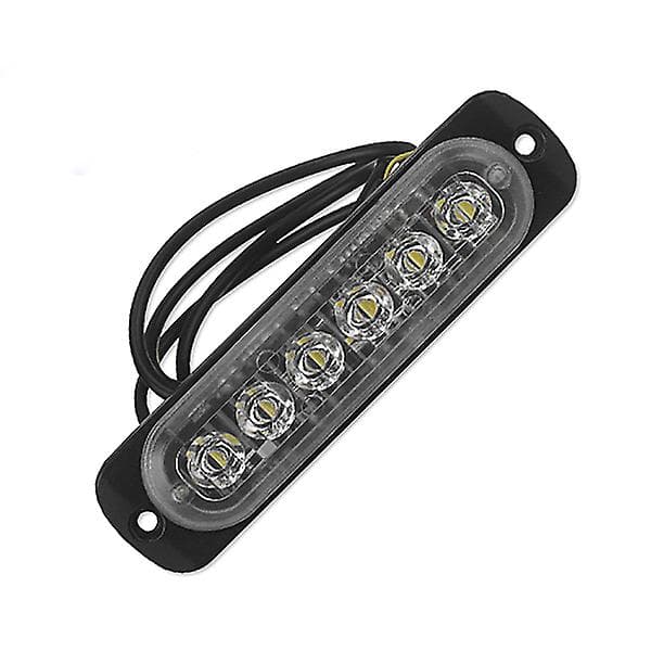 12V-24V 6LED Lys Blitz Nødsituation Bil Køretøj Advarsels Stroboskop Blinkende [DB] Blå Blue