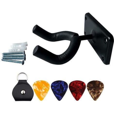 Badrumskrok, gitarrhängare, väggmonterat gitarrfäste, krokhållare, vägghängare för stränginstrument, krokstöd