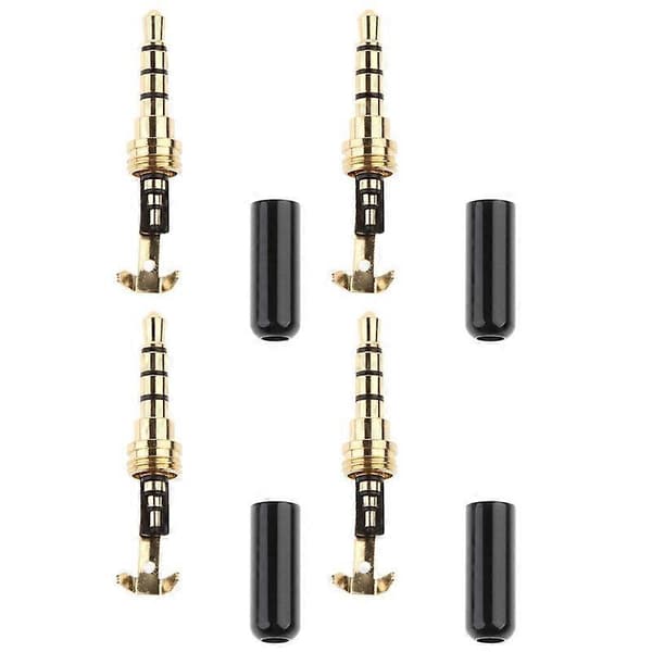 4 stk DIY 3,5 mm Jack Han Hovedtelefonstik Konverter Adapter Erstatningsdele