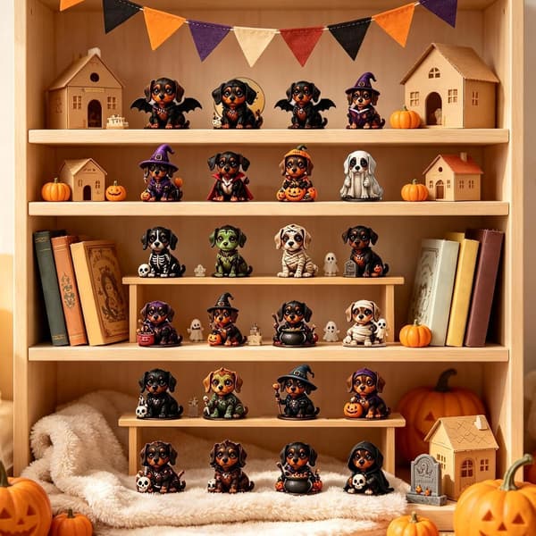 Julekalender Halloween Gravhund kalender nedtælling 24 dage -